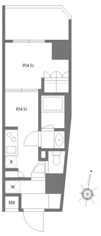 Grand Paseo Kiyosumi Shirakawa II - Floor Plan - ["White", "Diagram", "Technical drawing"]