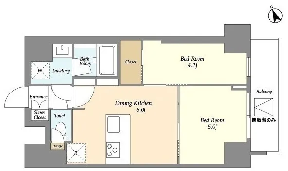 Due Asakusa - Floor Plan - ["Rectangle", "Font", "Parallel"]