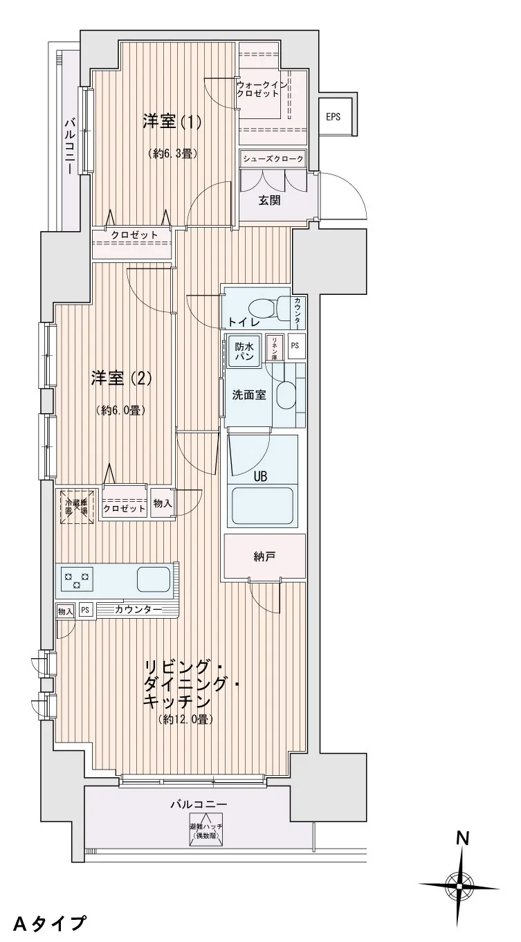 Esty Maison Kinshicho II - Floor Plan - ["Wood flooring", "Tile Flooring", "Floor plan"]