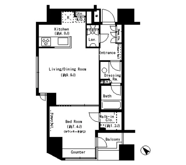 Park Axis Tameike-Sanno - Floor Plan - ["Floor plan", "Diagram", "Plan"]