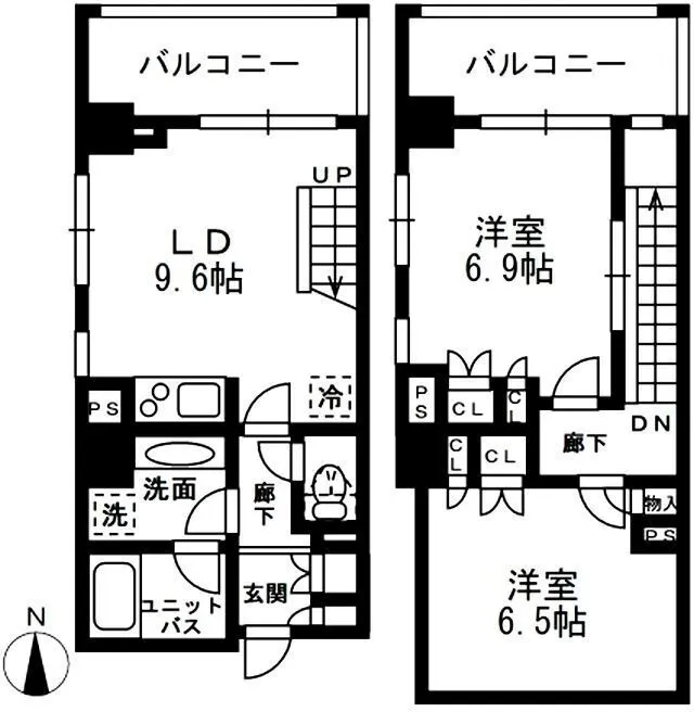 Residia Nakaochiai - Floor Plan - ["Door", "Home Door"]