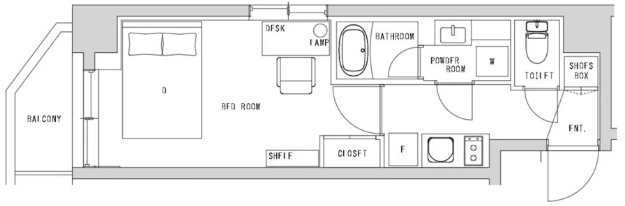 Hmlet Azabu-Juban II - Floor Plan - ["Diagram", "Technical drawing"]