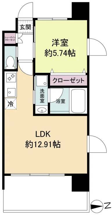 Dimus Fukushima - Floor Plan - ["Tile Flooring"]