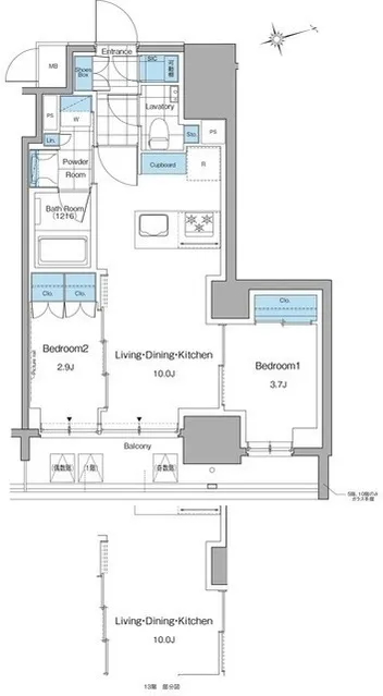 Lefon Progre Hongo 3-Chome - Floor Plan - ["Diagram", "Floor plan", "Plan"]