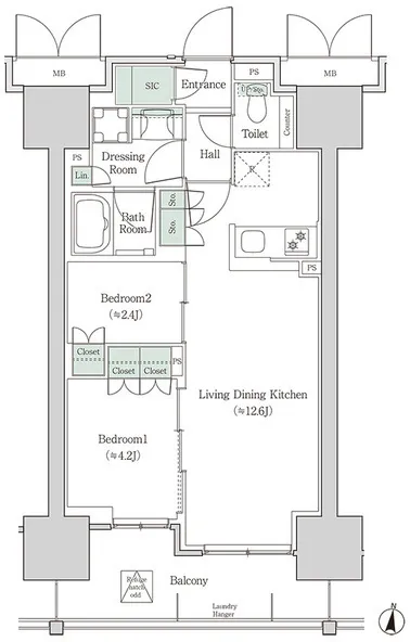Brookside Residence Kiba - Floor Plan - ["Diagram", "Plan", "Floor plan"]