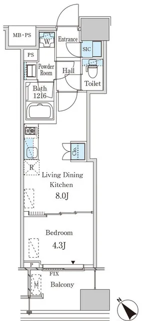 LEGASIS Nakameguro - Floor Plan - ["Rectangle", "Font", "Parallel"]