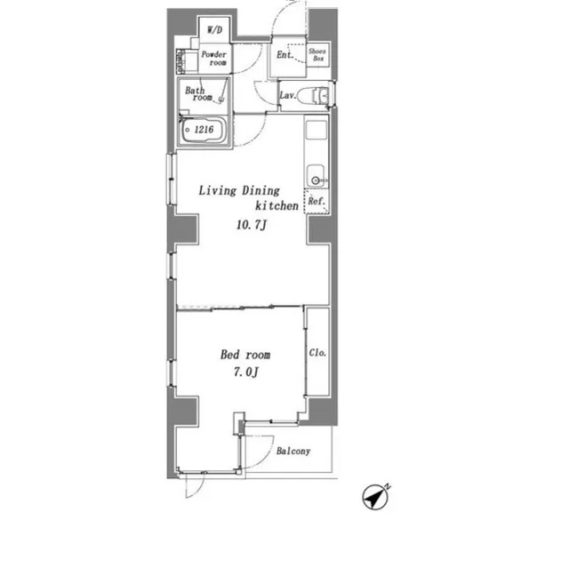 Preple Nihonbashi - Floor Plan - ["Rectangle", "Parallel", "Font"]
