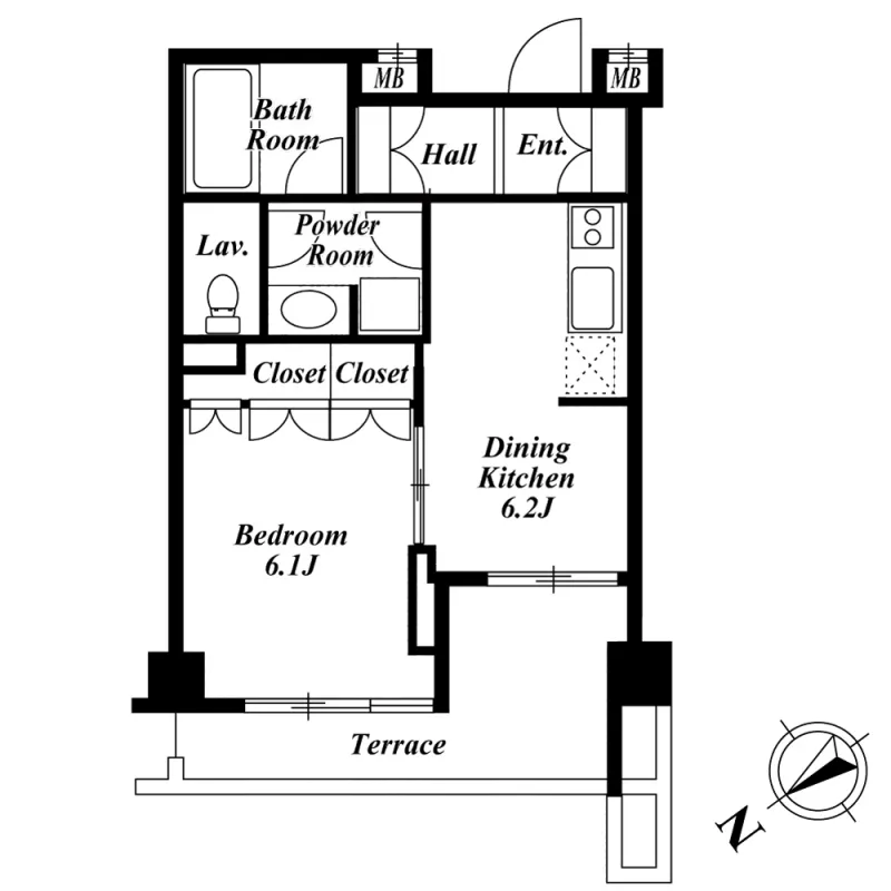 KDX Residence Takanawa - Floor Plan - ["Floor plan", "Text", "Drawing"]