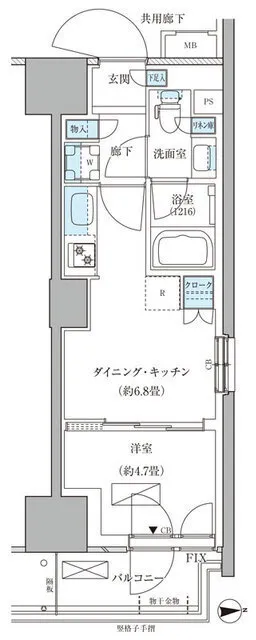 Park Axis Shinagawa Tennozu Isle - Floor Plan - []