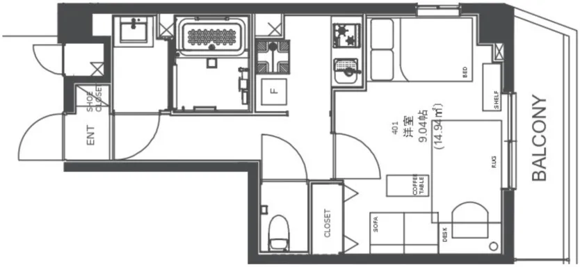 Hmlet Nakano Shinbashi - Floor Plan - ["Plan", "Floor plan", "Diagram"]