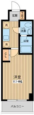 Prospect Monzennakacho - Floor Plan - ["Apartment", "Gate", "Balcony"]
