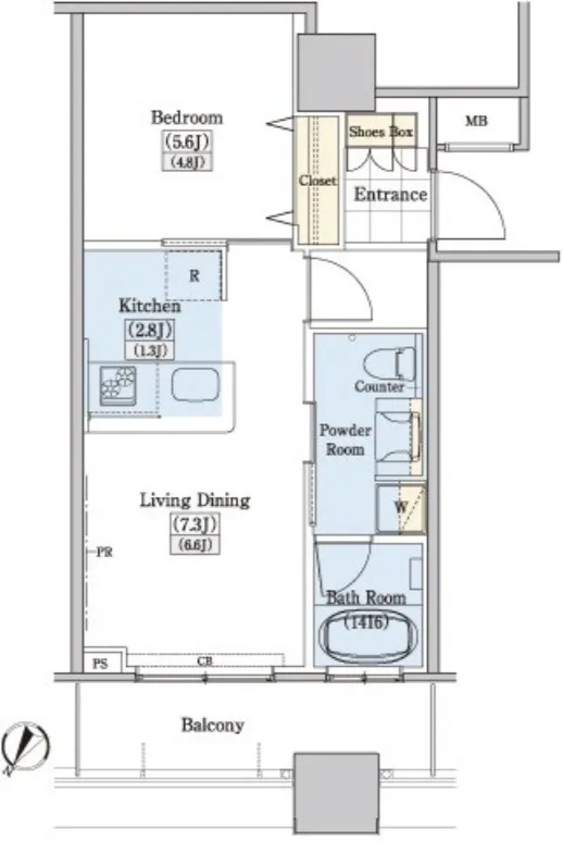 Residia Tower Kamiikebukuro (Tower Building) - Floor Plan - ["Floor plan", "Diagram"]