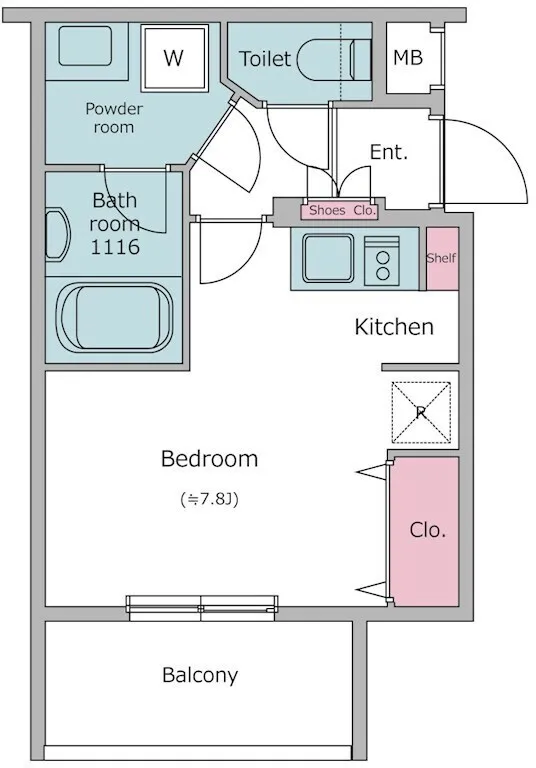 Residia Setagaya Wakabayashi - Floor Plan - ["White", "Plumbing fixture", "Diagram"]