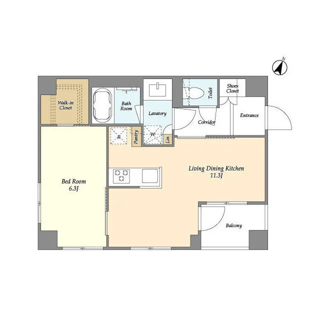 Belfarth Komazawa Sanchome - Floor Plan - ["Rectangle", "Font", "Parallel"]
