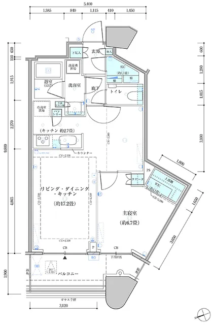 Park Tower Kachidoki South Building - Floor Plan - ["White", "Plan", "Schematic"]