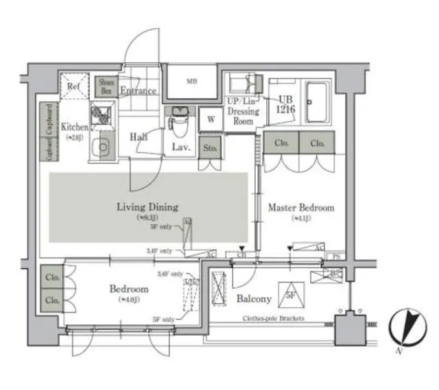 Park Cube Nishigahara Stage - Floor Plan - ["Floor plan", "Plan", "Technical drawing"]