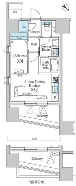 Duo Flatz Ikejiri Ohashi - Floor Plan - ["Diagram", "Plan", "Technical drawing"]