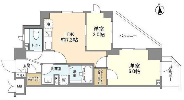 Azure Terrace Nakano-Shinbashi - Floor Plan - ["Diagram", "Plan", "Floor plan"]