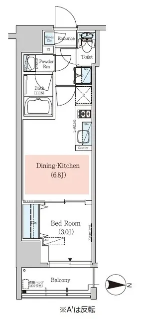 Urbanex Sumiyoshi Fukagawa II - Floor Plan - ["Floor plan", "Text", "Plan"]