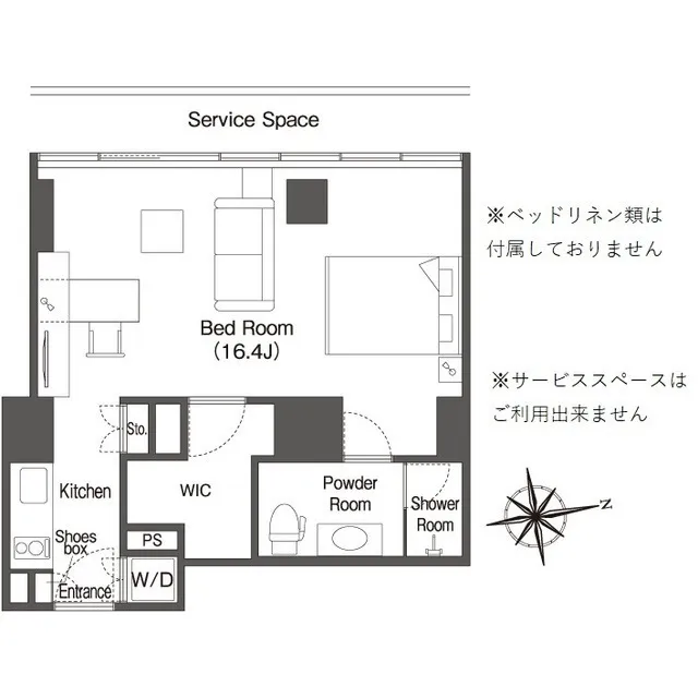 Frontier Residence The Tower Shinagawa - Floor Plan - ["Product", "Rectangle", "Font"]