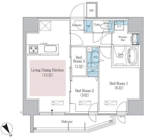 Urbanex Asakusabashi Front - Floor Plan - ["White", "Diagram", "Plan"]