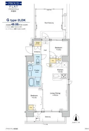 Proud Flat Nishikamata - Floor Plan - ["Diagram", "Floor plan", "Map"]