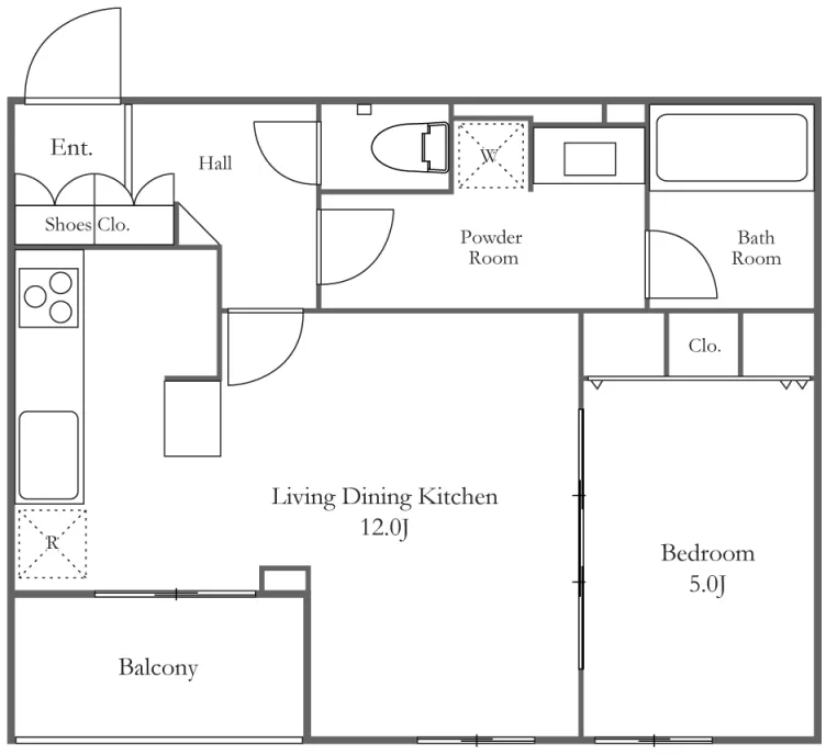 Milia Residence Nogizaka - Floor Plan - ["White", "Diagram", "Plan"]