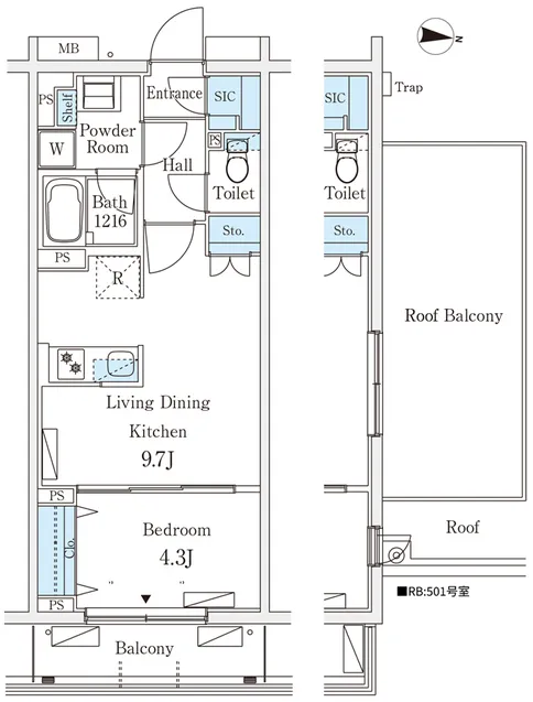 Terrace Suginami Honancho - Floor Plan - ["Diagram", "Plan", "Floor plan"]