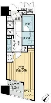 Broad City Tokyo - Floor Plan - ["Apartment", "Condominium", "Tile Flooring"]