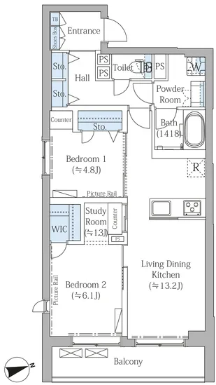 The Place Nakano Momozono - Floor Plan - ["White", "Diagram", "Plan"]