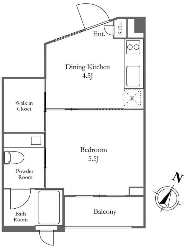 KDX Residence Azabu Sendaizaka - Floor Plan - ["White", "Diagram", "Plan"]