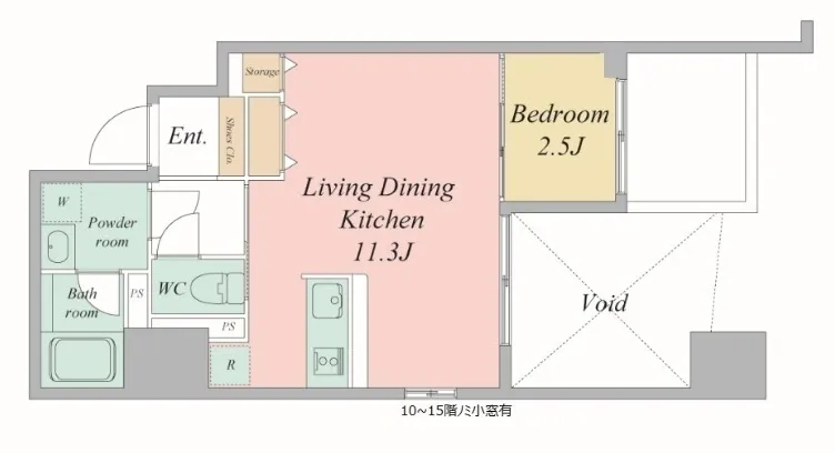 Eslead Residence Osaka Tanimachi The Marks - Floor Plan - ["White", "Diagram", "Floor plan"]