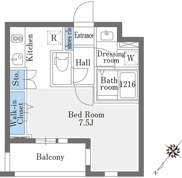 La Douceur Sugamo East - Floor Plan - ["White", "Diagram", "Floor plan"]
