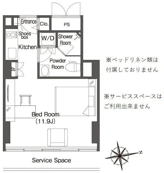 Frontier Residence The Tower Shinagawa - Floor Plan - ["White", "Diagram", "Plan"]