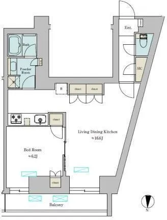Brillia Ist Ikejiri-Ohashi - Floor Plan - ["White", "Diagram", "Plan"]