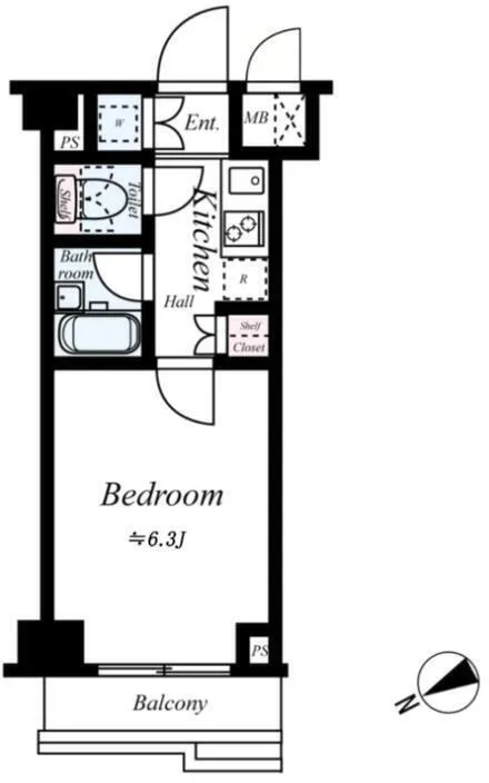 Louvre Higashi Kamata No. 5 - Floor Plan - []