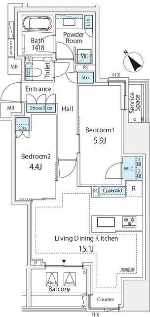 Millea Court Ginza Premier - Floor Plan - ["Product", "Rectangle", "Font"]