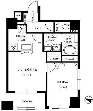Laclas Nihonbashi Hisamatsucho - Floor Plan - ["White", "Plan", "Diagram"]
