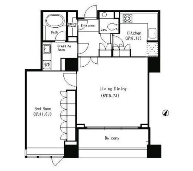 Park Cube Meguro Tower - Floor Plan - ["Floor plan", "Text", "Diagram"]