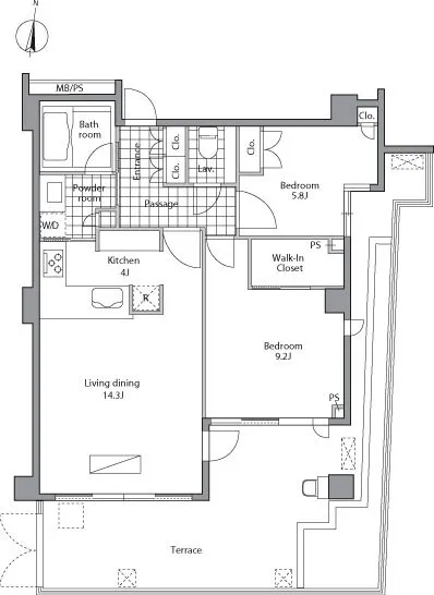 RESIDIA Gotenyama - Floor Plan - ["Product", "Rectangle", "Schematic"]