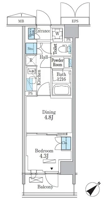 Park Axis Shinagawa Minamioi Park Front - Floor Plan - ["Rectangle", "Parallel", "Font"]