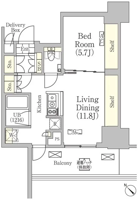 Maison Calm Nihonbashi Bakurocho - Floor Plan - ["Diagram", "Floor plan", "Plan"]