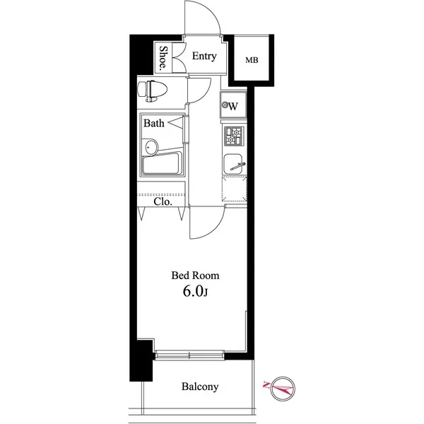 Harmony Residence Ikebukuro - Floor Plan - ["Rectangle", "Parallel", "Font"]