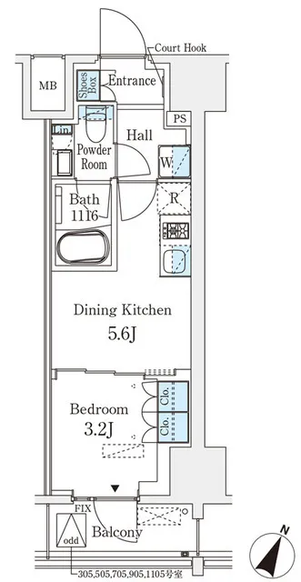 Belfirth Kanda Jimbocho - Floor Plan - ["Rectangle", "Parallel", "Font"]
