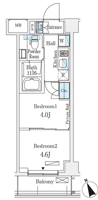 Alibio Gakugei Daigaku - Floor Plan - ["Rectangle", "Parallel", "Font"]