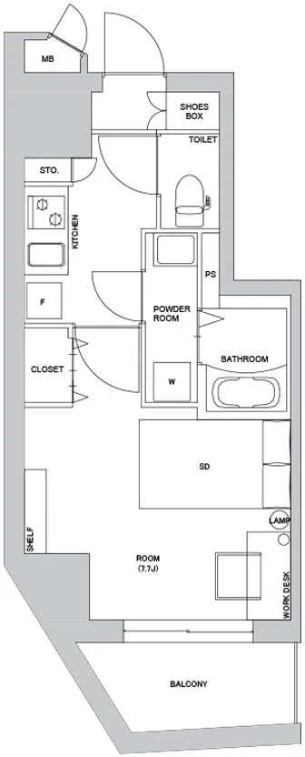 Hmlet Higashi-Shinjuku - Floor Plan - []