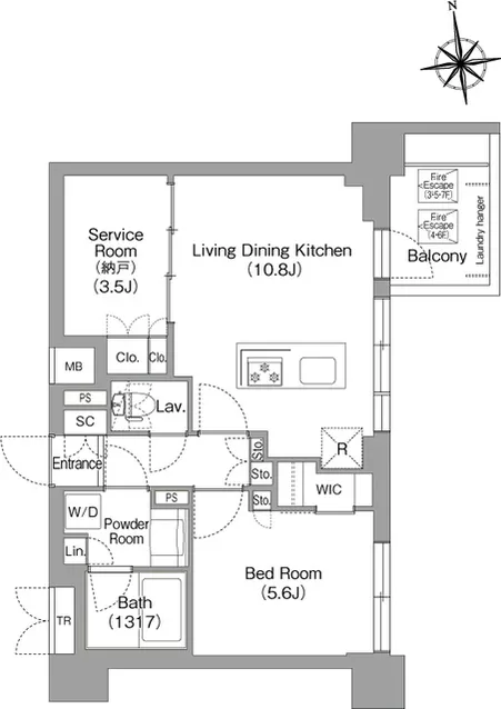 Comforia Liv Nishioshima SOUTH - Floor Plan - ["White", "Plan", "Diagram"]