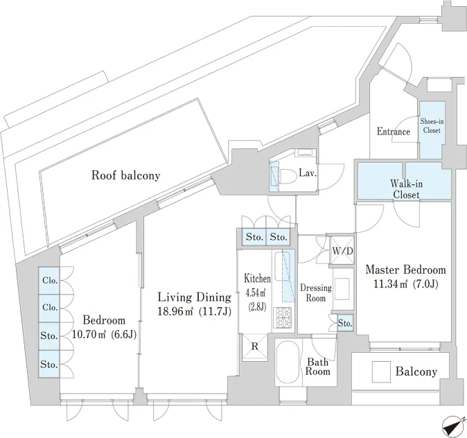 Apartments Motoazabu Uchidasaka - Floor Plan - ["White", "Map", "Diagram"]