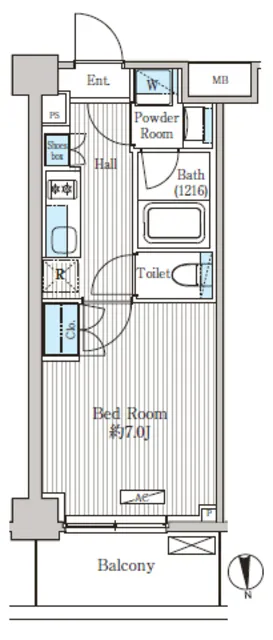 Oase Shinagawa Residence - Floor Plan - ["Floor plan", "Text", "Plan"]