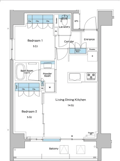 Lefon Progres Shimura Sakaue - Floor Plan - ["Rectangle", "Font", "Parallel"]